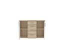 freiraum Sideboard IKOLI 2 Türen 4 Schübe Sonoma Eiche Weiß Bild 3
