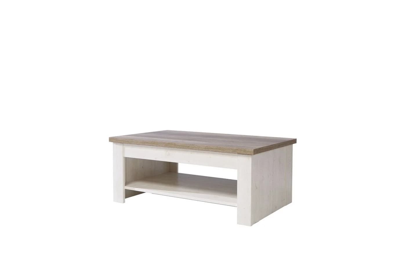 freiraum Couchtisch DURO Aufklappbar Pinie Weiss Eiche Antik - Bild 3