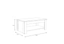 freiraum Couchtisch DURO Aufklappbar Pinie Weiss Eiche Antik Bild 4