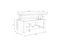 freiraum Couchtisch DURO Aufklappbar Pinie Weiss Eiche Antik Bild 5