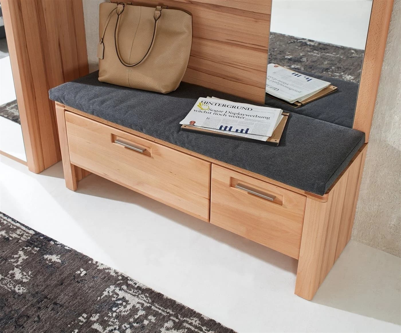 freiraum Schuhbank Nature One mit Kissen und Softclose-Tür - Bild 4