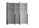 freiraum Drehtürenschrank Kevo mit Spiegel, 3 Böden, 3 Stangen, Weiß Dekor Bild 4