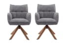 freiraum Armlehnstuhl Marilla 2er-Set Drehbar Federkern Chenille Graphit Bild 2