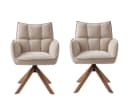 freiraum Armlehnstuhl Marilla 2er-Set drehbar beige Chenille Bild 2