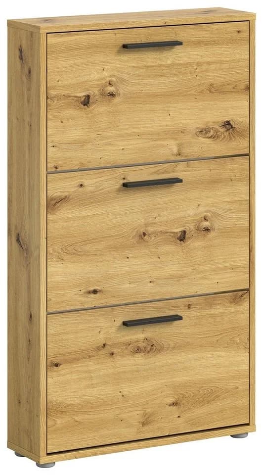 PREISBRECHER Schuhkipper See 3 Klappen Eiche Artisan Dekor - Bild 2