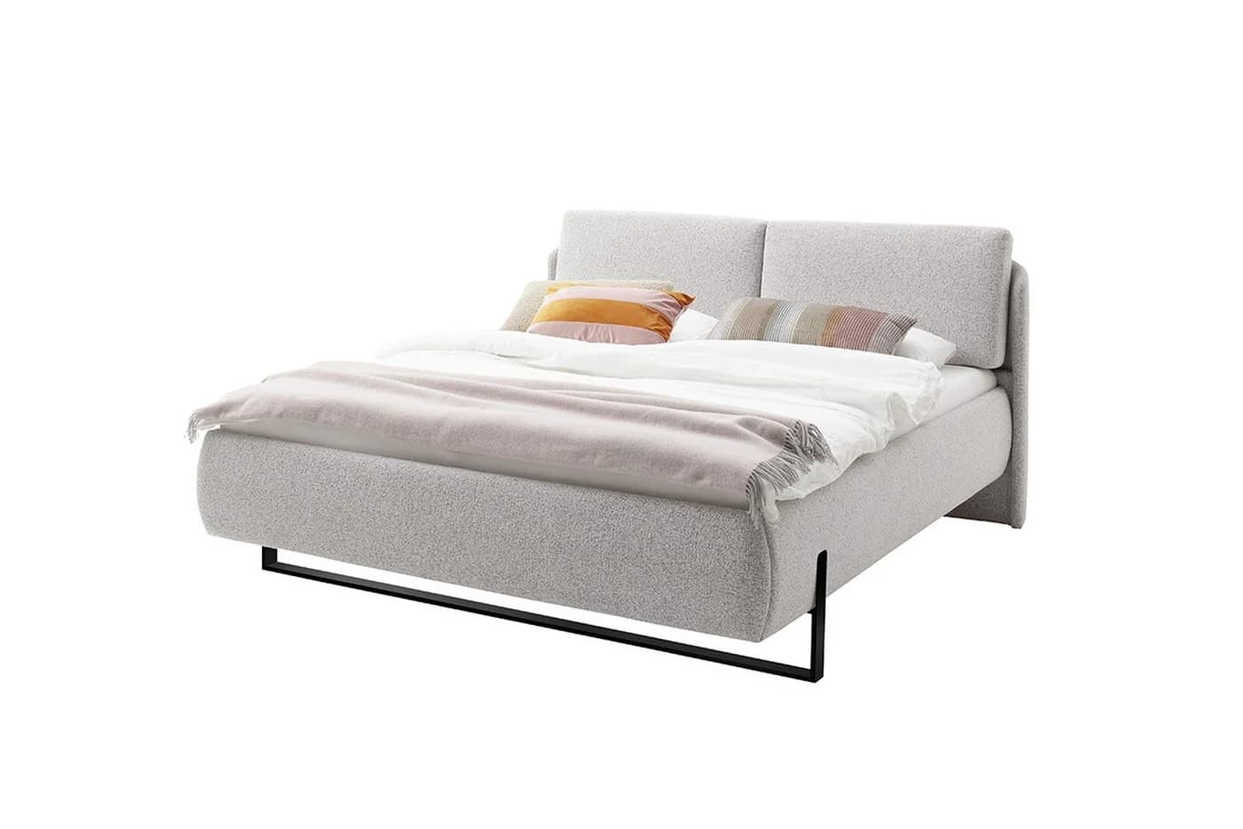 PREISBRECHER Polsterbett Sabetta Hellgrau Modernes Design - Bild 2