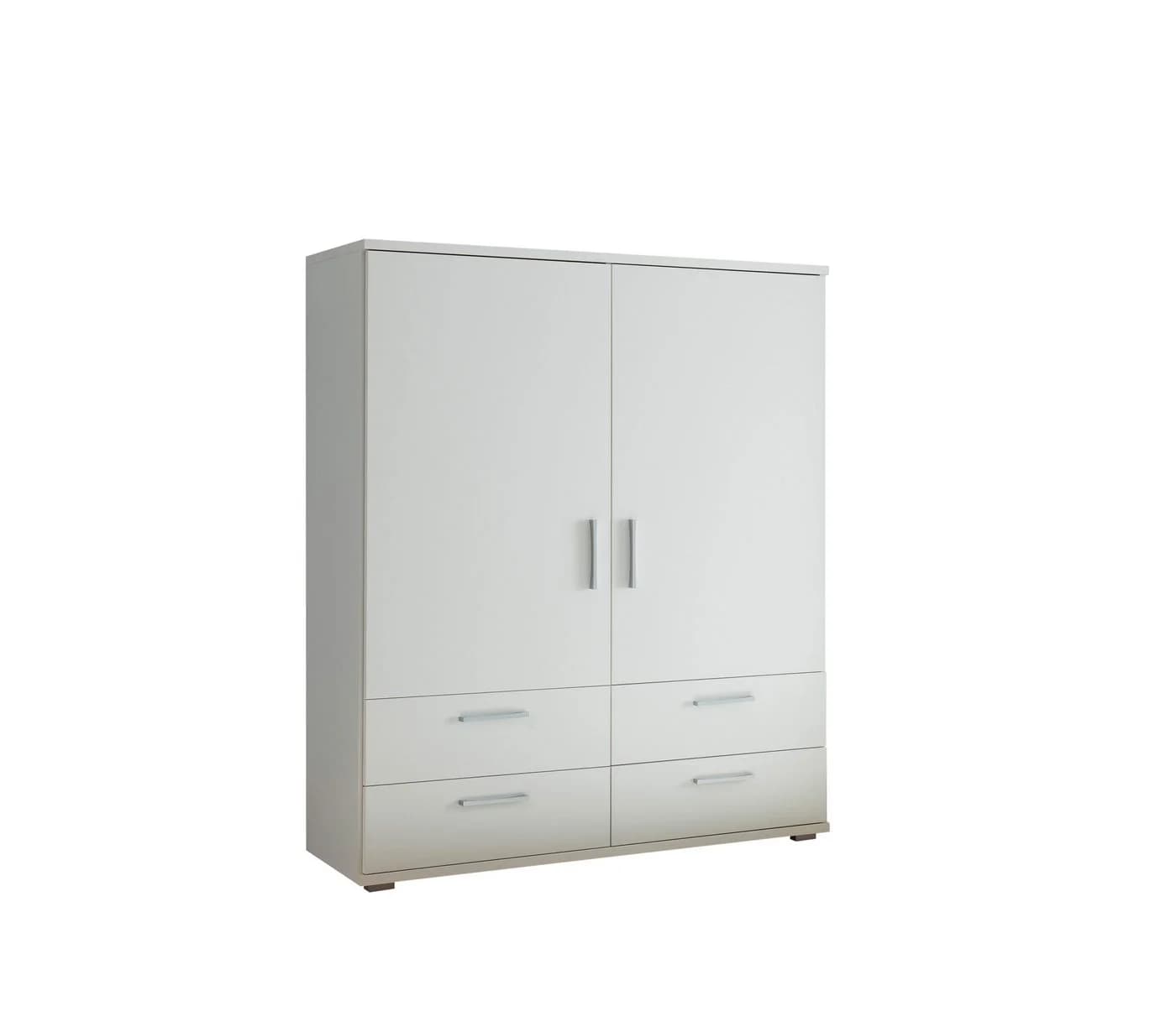 freiraum Stauraumschrank Adeline 2 Schübe, 2 Böden, Kleiderstange, Weiß - Bild 2