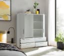 freiraum Stauraumschrank Adeline 2 Schübe, 2 Böden, Kleiderstange, Weiß Bild 3