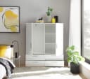 freiraum Stauraumschrank Adeline 2 Schübe, 2 Böden, Kleiderstange, Weiß Bild 5