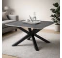 Couchtisch Janin Grau Schwarz Keramik Metall 80x45x80cm Bild 1