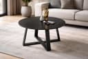 möbelando Couchtisch Tanea Schwarz Keramik Metall 80cm Bild 1