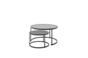 freiraum Satztisch CHESTER (2er-Set) Schwarz Metall/Glas Bild 2