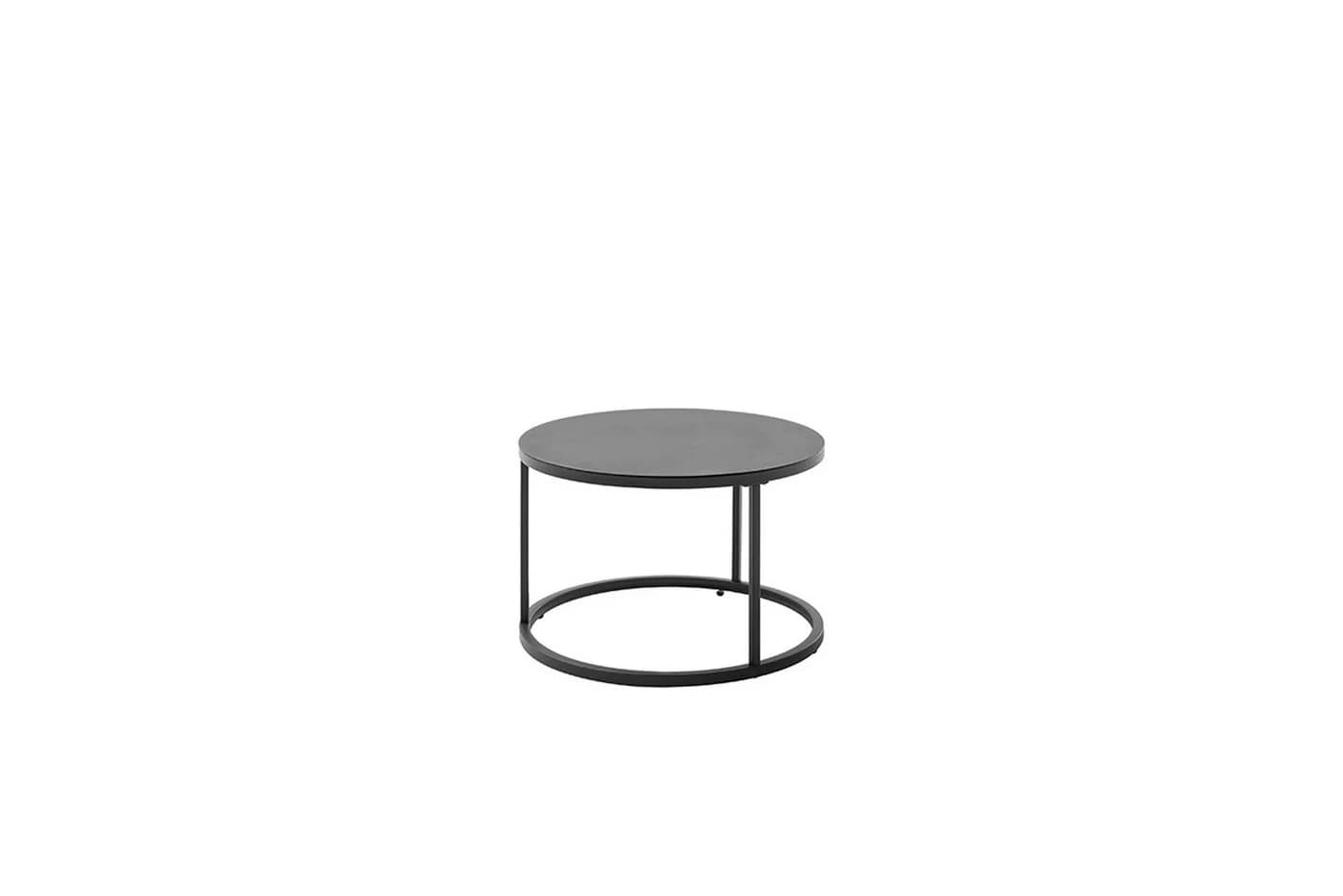 freiraum Satztisch CHESTER (2er-Set) Schwarz Metall/Glas - Bild 5