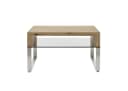 freiraum Couchtisch HILARY mit Glasablage aus massiver Eiche und Metallgestell Bild 5