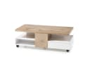 freiraum Couchtisch RENNES mit Stauraum und Rollen MDF Eiche/Weiß Bild 2