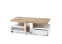 freiraum Couchtisch RENNES mit Stauraum und Rollen MDF Eiche/Weiß Bild 5
