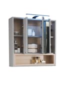 PREISBRECHER Badezimmerspiegelschrank Tunis LED grau matt Bild 1