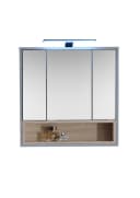 PREISBRECHER Badezimmerspiegelschrank Tunis LED grau matt Bild 3
