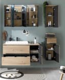 PREISBRECHER Badezimmer-Set Memphis 4-tlg. Grau/Artisan Eiche Bild 1