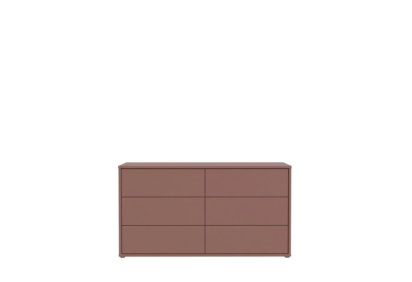 PREISBRECHER Sideboard ALICE SPRINGS Terrakotta 6 Schubladen Push-to-Open - Bild 2