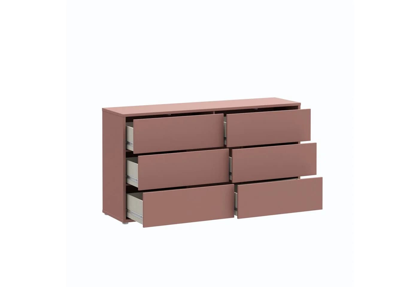 PREISBRECHER Sideboard ALICE SPRINGS Terrakotta 6 Schubladen Push-to-Open - Bild 5