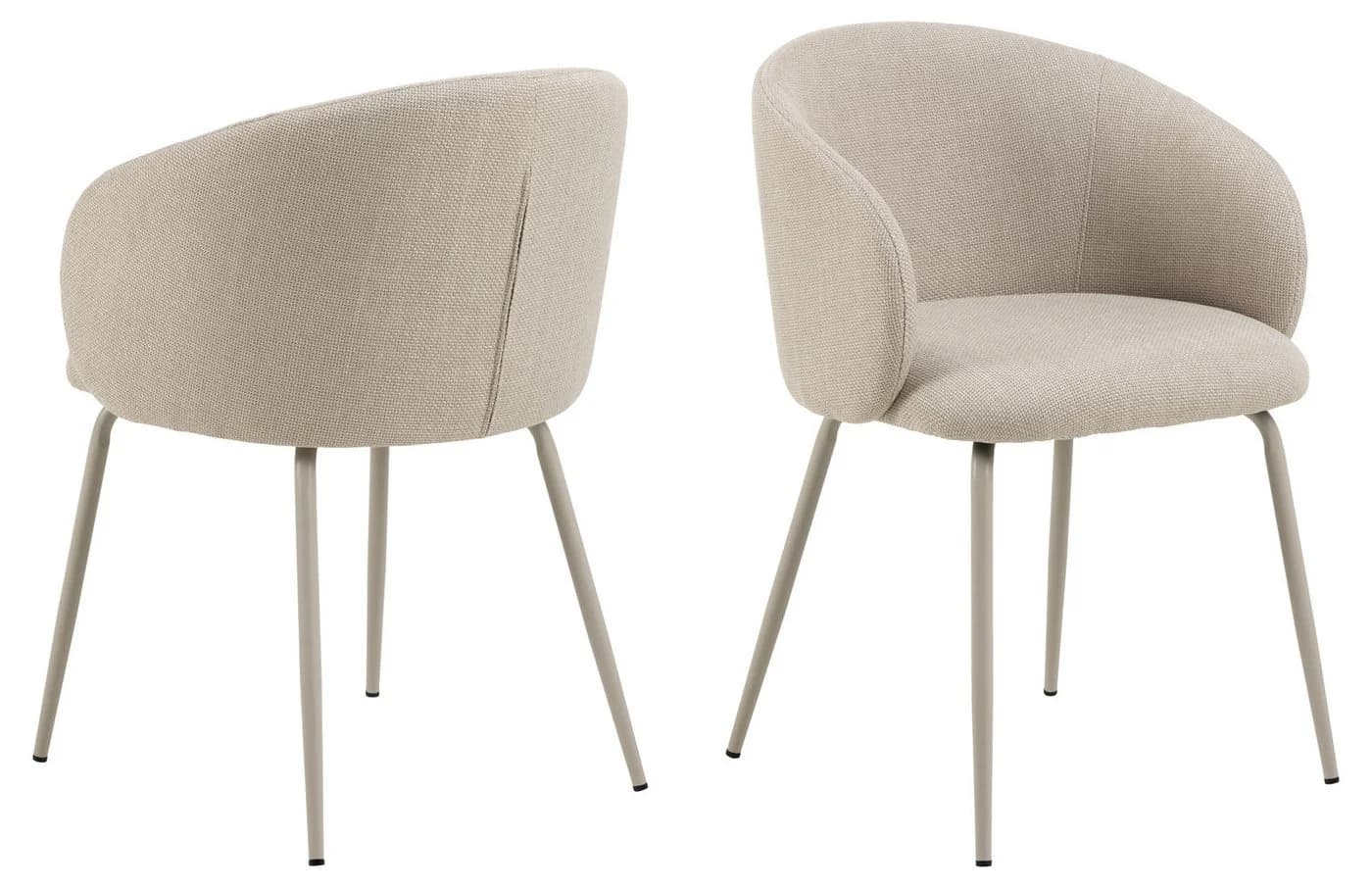 freiraum Esszimmerstuhl Eleanor 2er-Set Beige Grau Modern - Bild 3