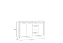 PREISBRECHER Sideboard BACCIO Betonoptik Grau/Weiß Bild 4