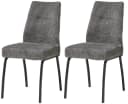 möbelando Esszimmerstuhl Jane 2er Set Federkern grau schwarz Bild 4