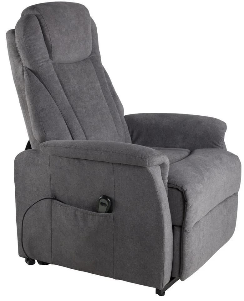 Duo Collection TV-Sessel Toronto Elektrisch Relax Sessel Grau Webstoff - Bild 2