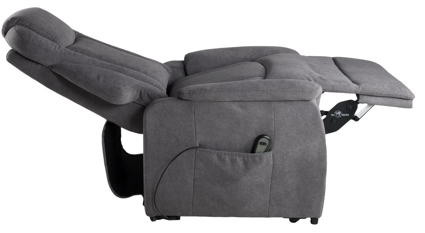 Duo Collection TV-Sessel Toronto Elektrisch Relax Sessel Grau Webstoff - Bild 4