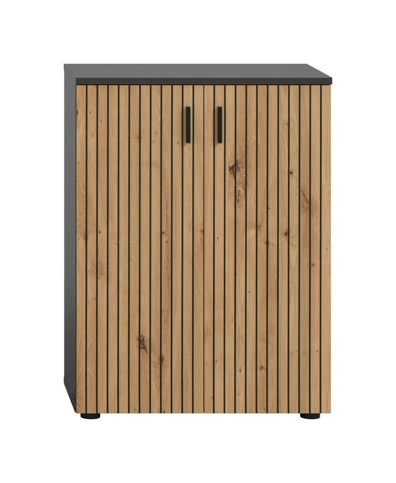 freiraum Hochschrank Mone Basalt/Artisan Oak 60x81x30cm