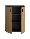 freiraum Hochschrank Mone Basalt/Artisan Oak 60x81x30cm Bild 3
