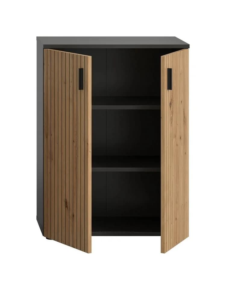 freiraum Hochschrank Mone Basalt/Artisan Oak 60x81x30cm - Bild 3