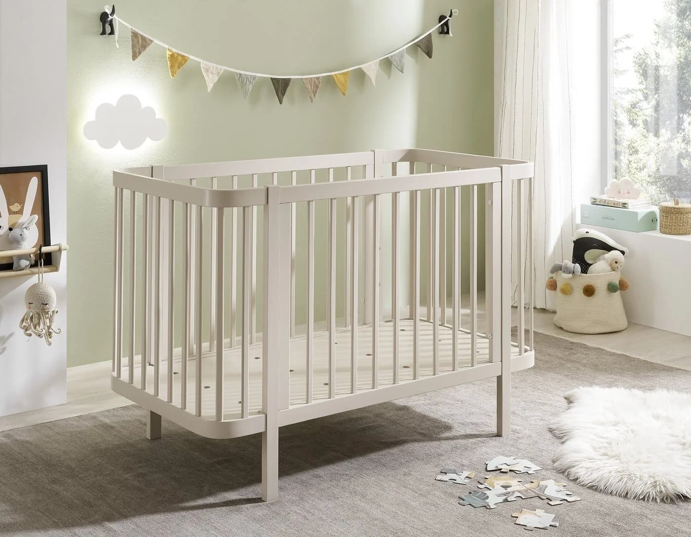 PREISBRECHER Babybett PEPPINI Massivholz Kaschmir