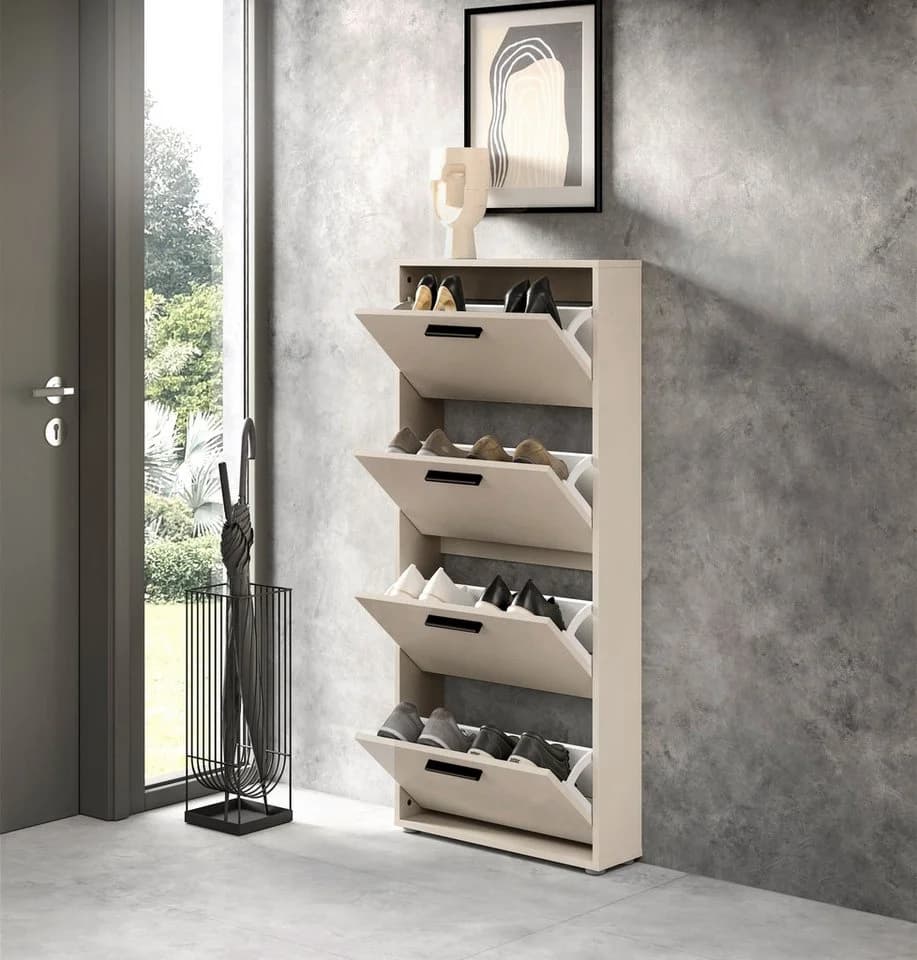PREISBRECHER Schuhkipper Sam 8 Paar Beige - Bild 4