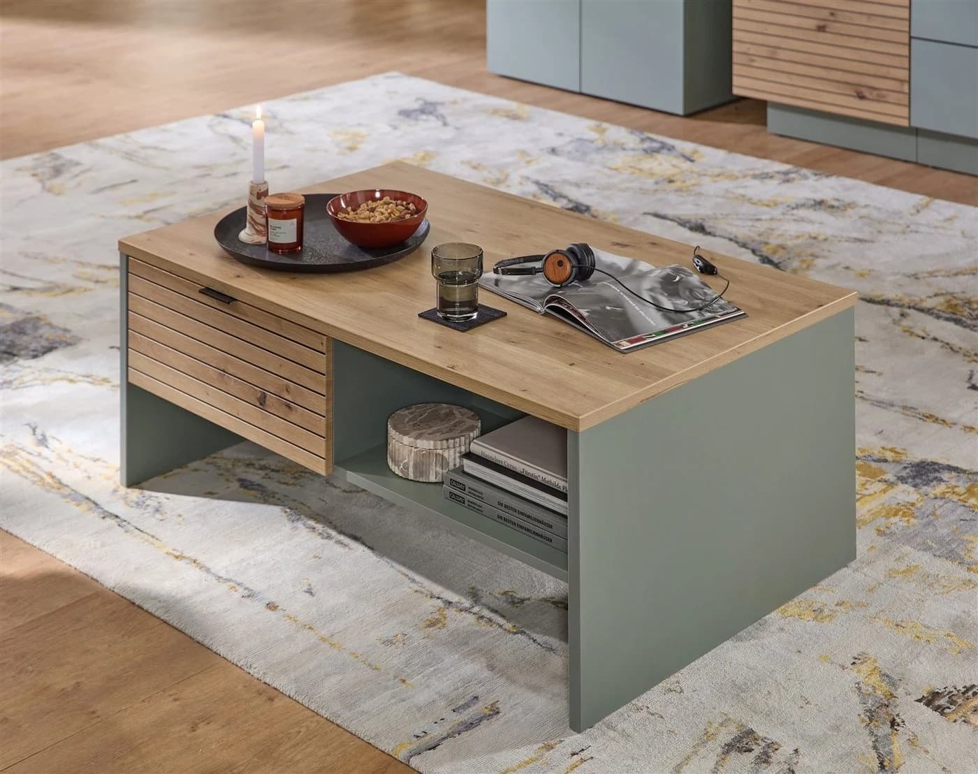 Innostyle Couchtisch Ina Grün Holzwerkstoff Modern - Bild 2
