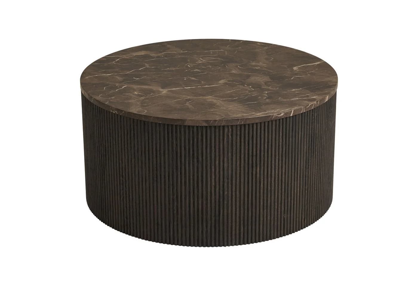 freiraum Couchtisch Rota Dunkelbraun Marmor-Dekor MDF - Bild 2
