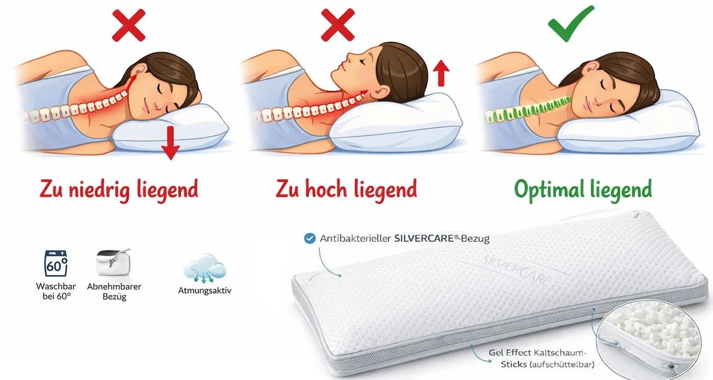 möbelando Kopfkissen Wolkentraum Gel Effect-Schaumstäbchen - Bild 4