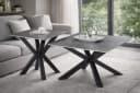 möbelando Couchtisch Janin 2er-Set Keramik Steinoptik Grau Schwarz Bild 2