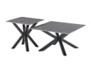 möbelando Couchtisch Janin 2er-Set Keramik Steinoptik Grau Schwarz Bild 5