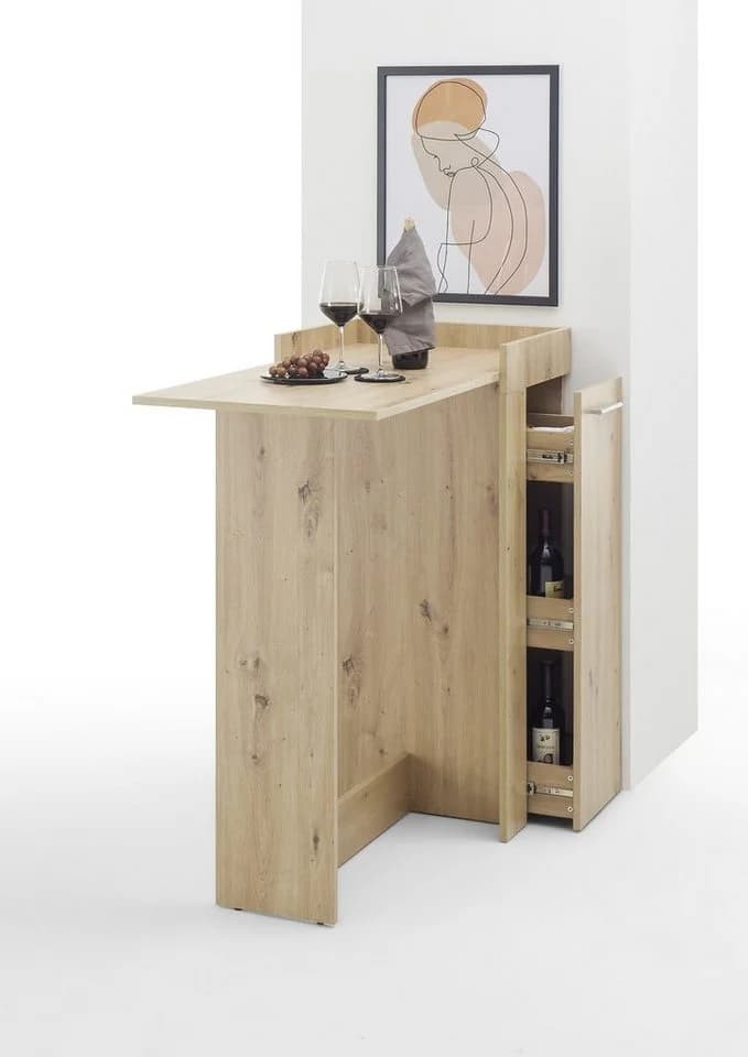 möbelando Bartisch Anett Artisan Eiche Apotheker-Schrank - Bild 5