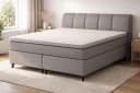 möbelando Boxspringbett PlushEvo Anthrazit mit 7-Zonen-Matratzen Bild 1