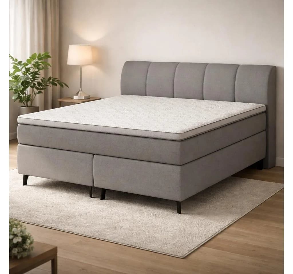 möbelando Boxspringbett PlushEvo Anthrazit mit 7-Zonen-Matratzen - Bild 2