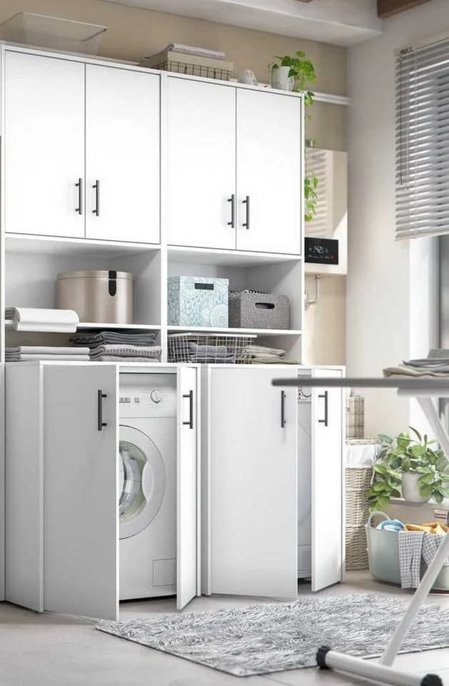 freiraum Laundry Waschmaschinenumbauschrank 4er-Set Weiß - Bild 2