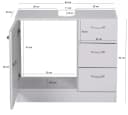 freiraum Waschbeckenunterschrank WL1.345 Weiß mit 3 Schubladen Bild 4