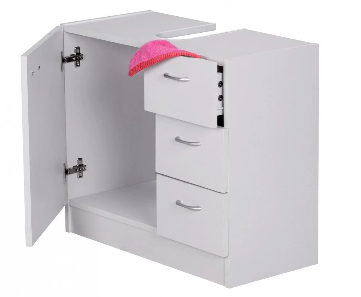 freiraum Waschbeckenunterschrank WL1.345 Weiß mit 3 Schubladen - Bild 5