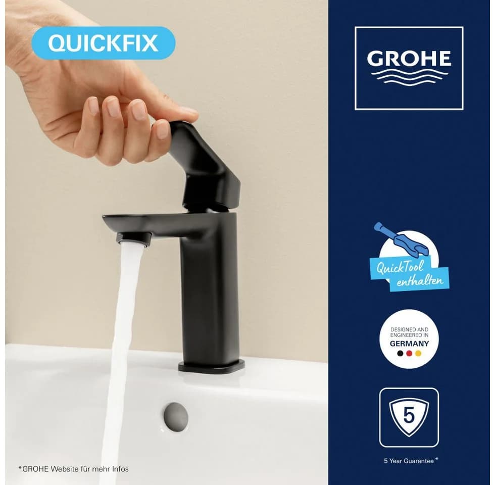 Grohe Dice Waschtischarmatur Matt Schwarz