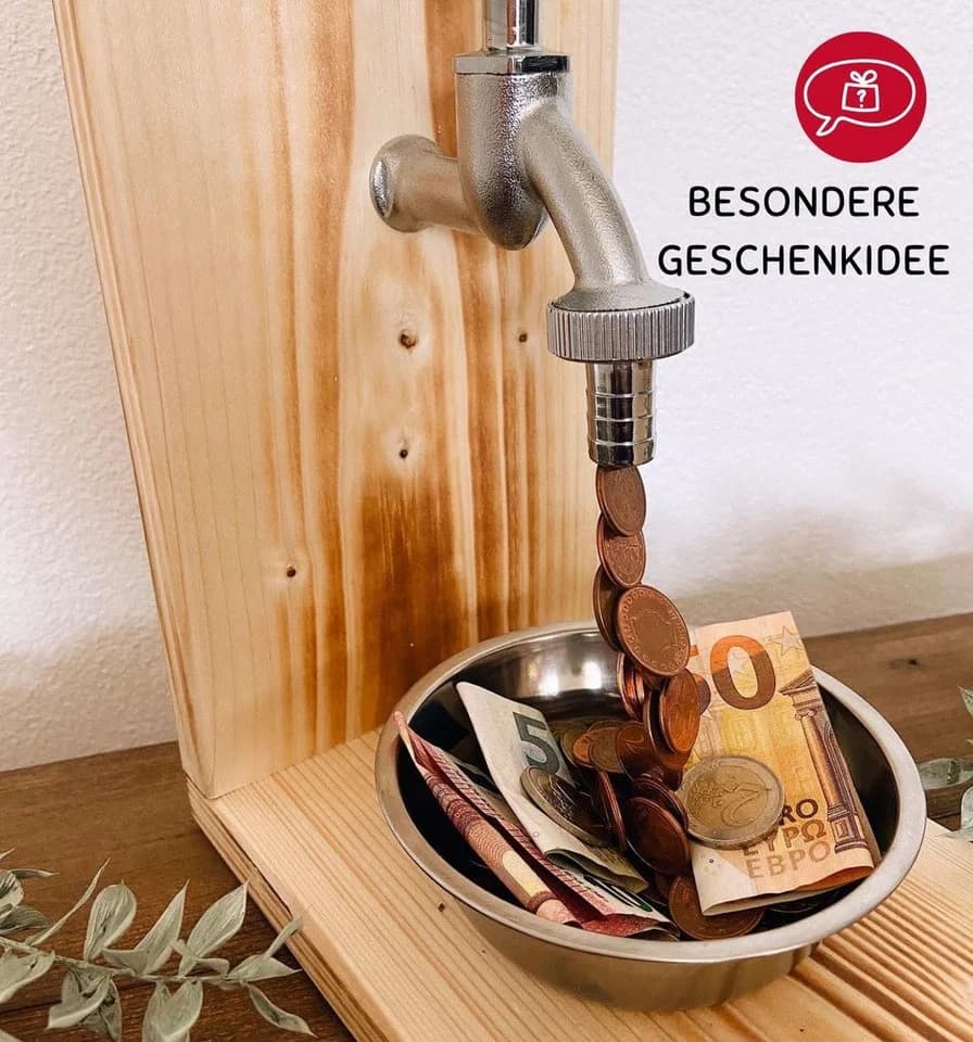 Eiserne Reserve Geldhahn Geschenkbox Hochzeit