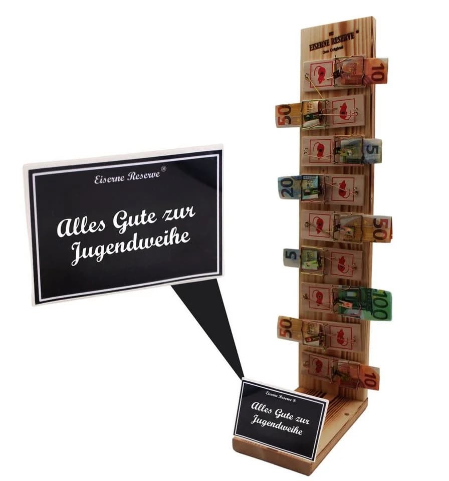Eiserne Reserve Geschenkbox Jugendweihe Mausefalle Deluxe Holzbraun - Bild 2