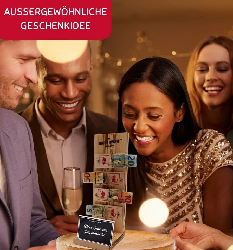 Eiserne Reserve® Geschenkbox Jugendweihe Mausefalle Holz Braun - Bild 3